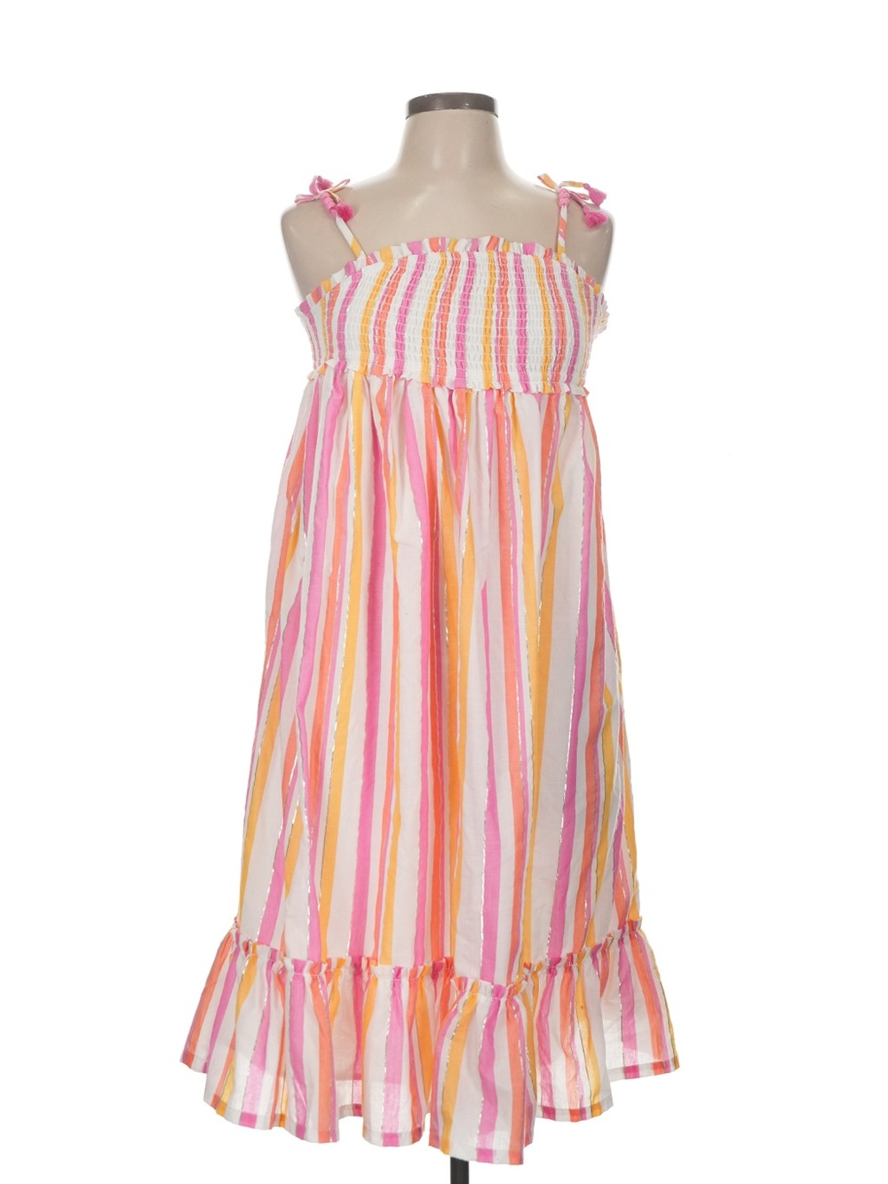 Haute Hippie smocked sundress pink orange sz 8